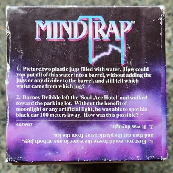 1991 Vintage MindTrap Card Game Will Challenge the Way You Think Ages 12 and Up - Picture 6 of 11